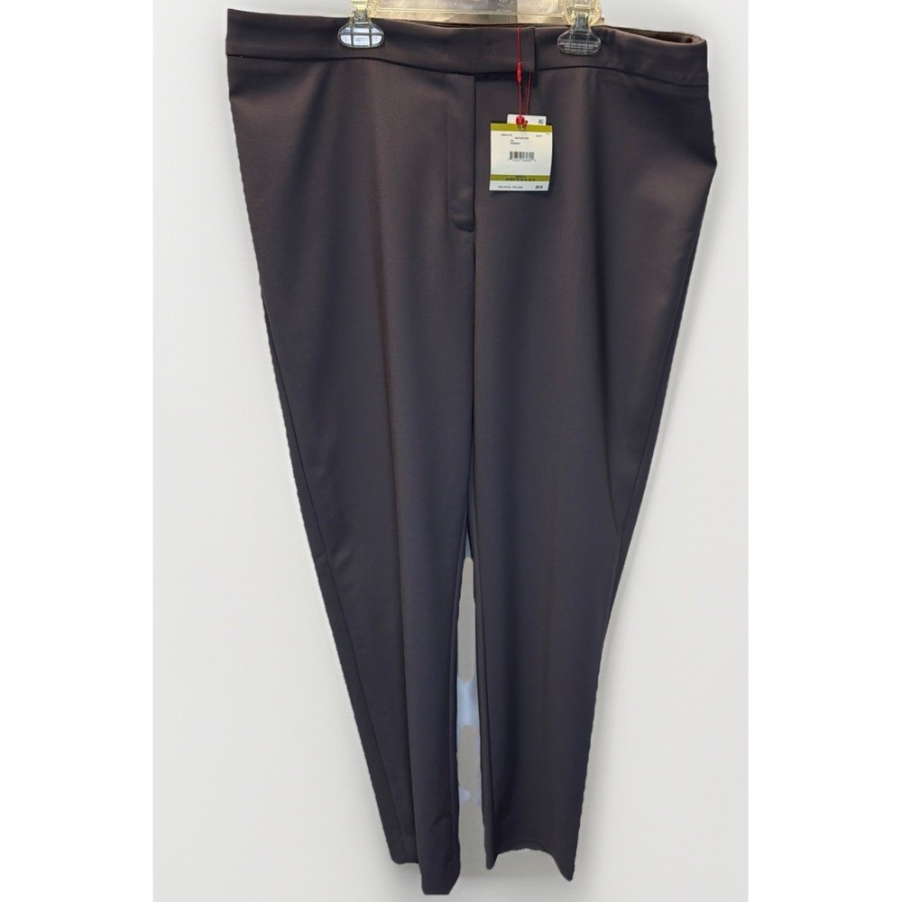 NWT Anne Klein Pants Womens 14 Nantucket Grey Tapered Leg Lightweight MSRP $89